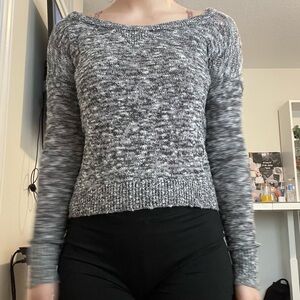 Grey Black and White blended Sweater